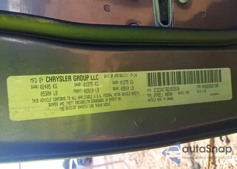 2014 Dodge Charger R/T Max из США, поврежденный, VIN 2C3CDXCT6EH333536